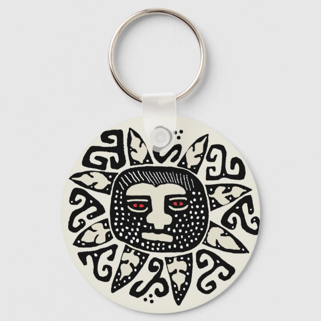 Tribal Indian Sol Spirit Nyckelring (Framsida)
