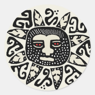 Tribal indiansk solande runt klistermärke