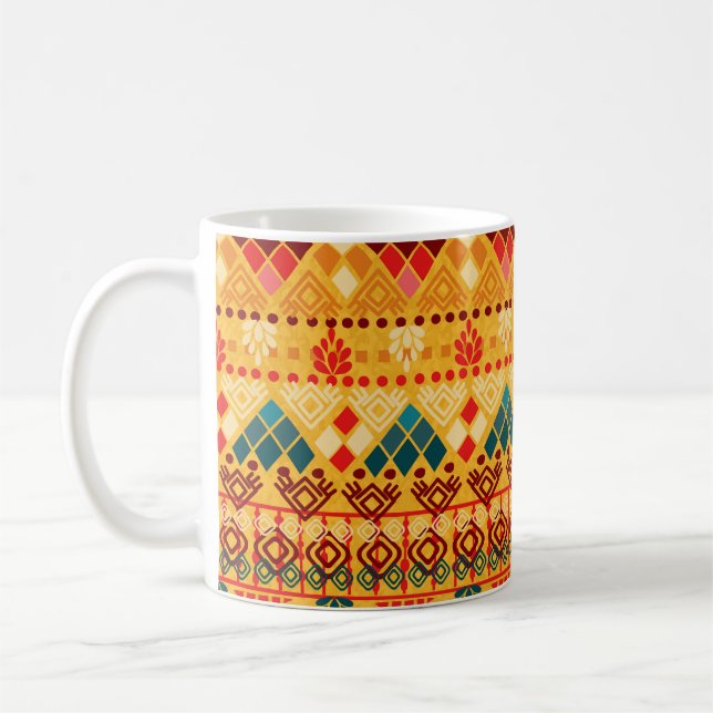 Tribal inslag, mångsidig sömlös mönster. kaffemugg (Vänster)
