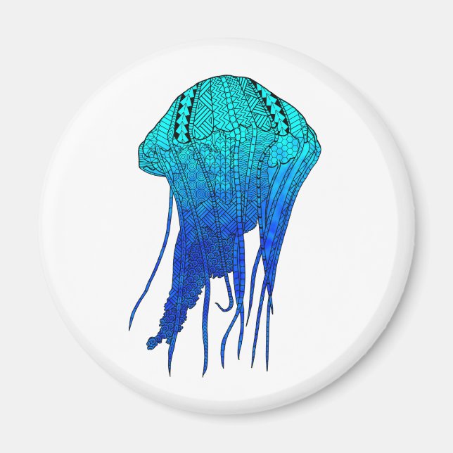 Tribal Jellyfish Magnet (Framsidan)