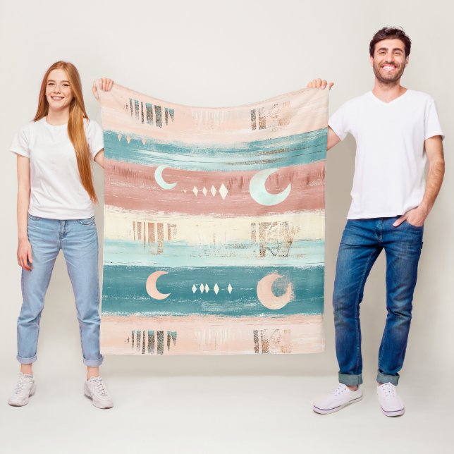 Tribal jordton celestial randig - Astrologi Fleecefilt (På plats)
