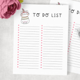 Tribal Kattunge to Do List Anteckningsblock