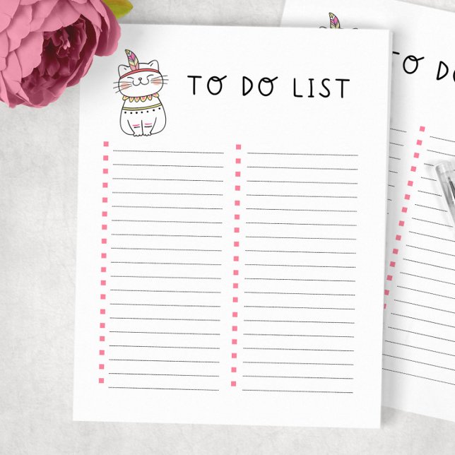 Tribal Kattunge to Do List Anteckningsblock (Skapare uppladdad)