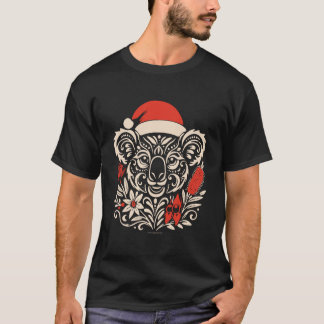 Tribal Koala Christmas – Tattoo-Inspired T Shirt