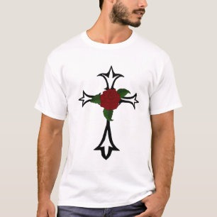 Tribal Kor med Röd ros T-Shirt