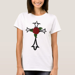 Tribal Kor med Röd ros T-Shirt