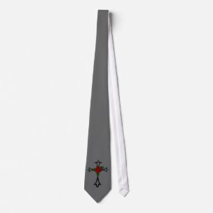 Tribal Kor med Röd ros Tie Slips