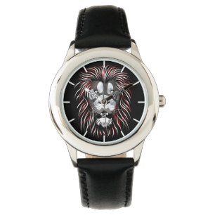 Tribal Lejon Ansikte Watch Armbandsur