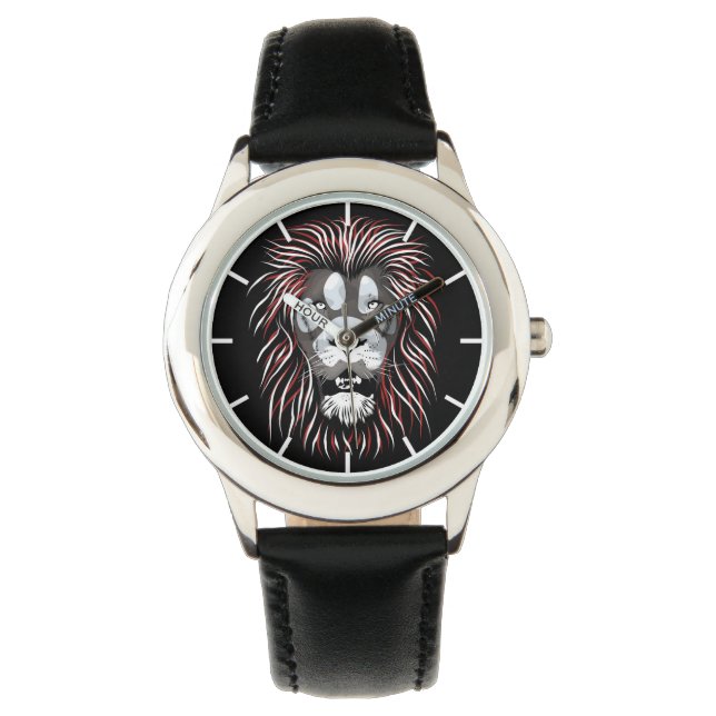 Tribal Lejon Ansikte Watch Armbandsur (Framsida)