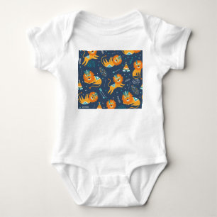 Tribal Lejon Tecknad Sömlös Mönster T Shirt