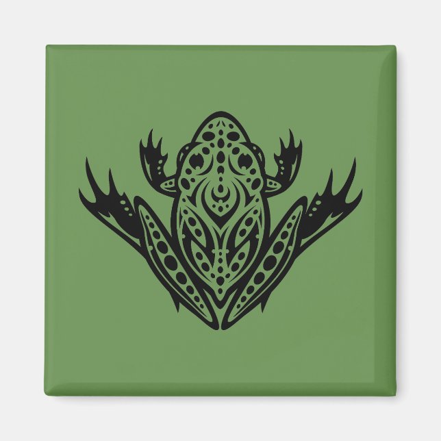 Tribal Leopard Frog Magnet (Framsidan)
