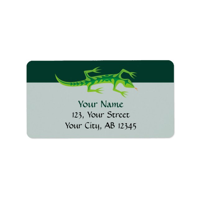 Tribal Liguds Grönt Adressetikett (Framsidan)