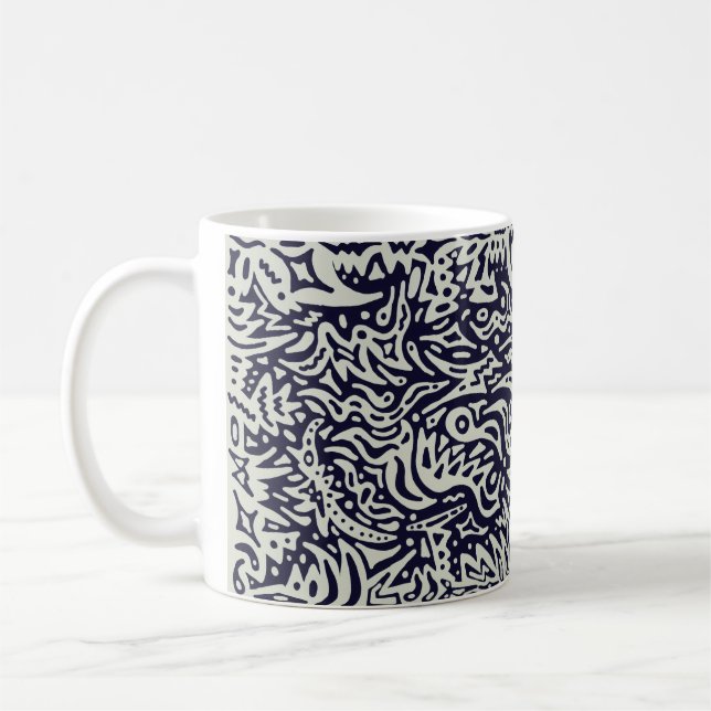 Tribal liknande Doodle-mugg Kaffemugg (Vänster)