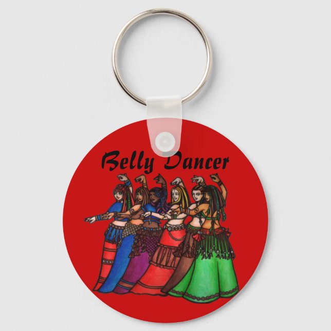 Tribal Line Belly Dancer Keychain Nyckelring (Framsida)