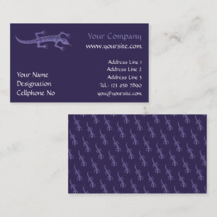 Tribal Lizard Mauve Visitkort