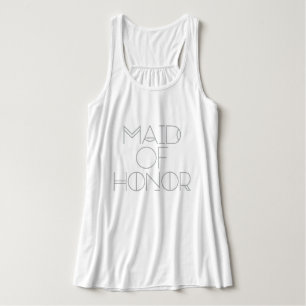 Tribal Maid of honor   Bröllopsfest  Tanktop Linne Med Racerback
