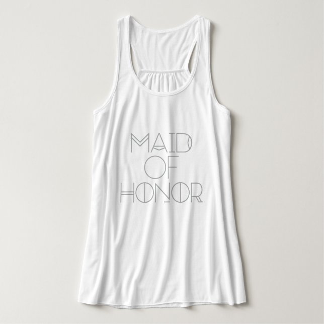 Tribal Maid of honor | Bröllopsfest| Tanktop Linne Med Racerback (Design framsida)