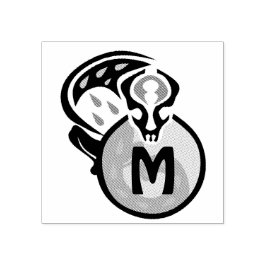 Tribal Malaysian Cat Gecko Monogram Stämpel