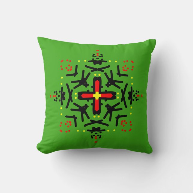 Tribal Mandala-konst Kudde (Framsida)