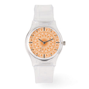 Tribal Mandala Orange Armbandsur