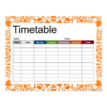Tribal Mandala-Orange - tidtabell Poster