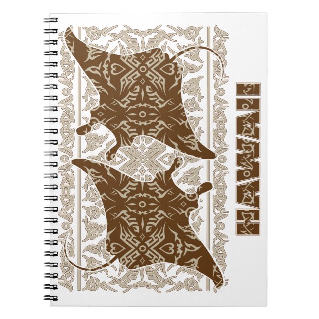 Tribal-Manta-Ray Anteckningsbok (Framsidan)