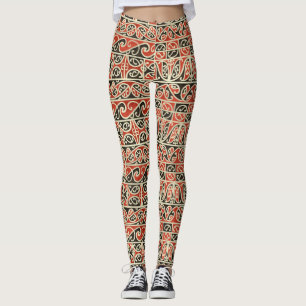 Tribal Maori Kowhaiwhai Koru Nya Zeeland Mönster Leggings