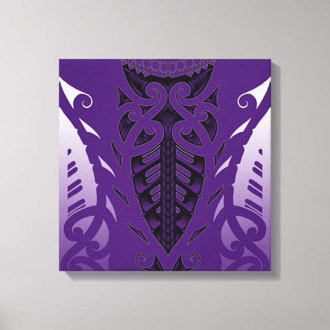 Tribal Maori-tattodesign modern konst Canvastryck (Framsida)