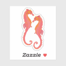 Tribal Marking Seahorses Sticker Klistermärken