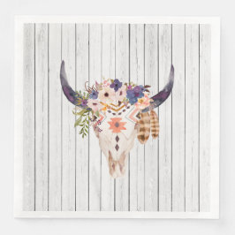 Tribal-märkning och blomsterprodukter i sydvästra  pappersservett