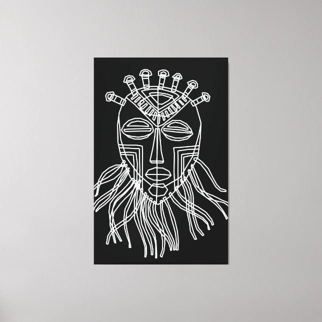 Tribal-mask Canvastryck (Framsida)