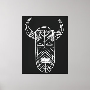 Tribal-mask Canvastryck