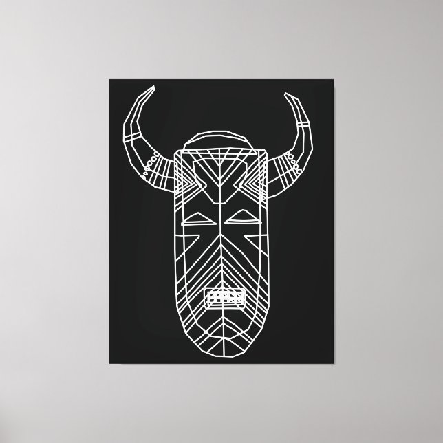 Tribal-mask Canvastryck (Framsida)
