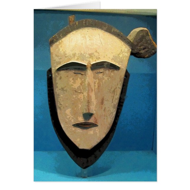 Tribal Mask CB Hälsningskort (Framsidan)