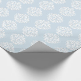 Tribal Mask - Light Blue Glossy Wrapping Papper, 3 Presentpapper