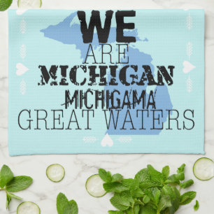 Tribal Michigan Michigama Stora Vatten Upp Norrut Kökshandduk