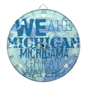 Tribal Michigan Michigama Underbar Vatten norr upp Darttavla