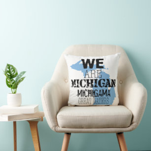 Tribal Michigan Michigama Underbar Vatten norr upp Kudde