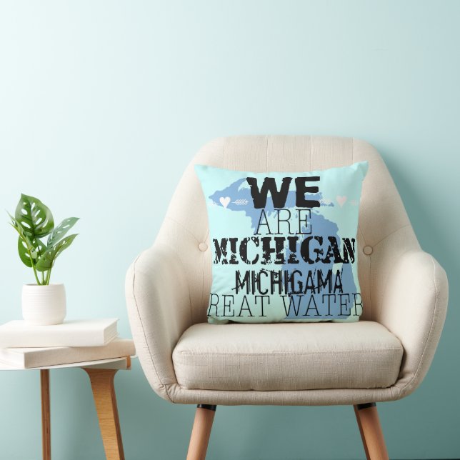 Tribal Michigan Michigama Underbar Vatten norr upp Kudde (Stol)