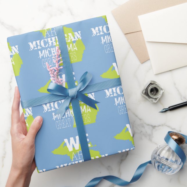 Tribal Michigan Michigama Underbar Vatten norr upp Presentpapper (Gåvor)