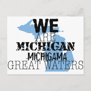 Tribal Michigan Michigama Underbar Vatten norr upp Vykort