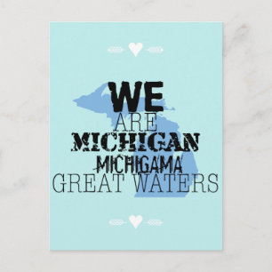 Tribal Michigan Michigama Underbar Vatten norr upp Vykort