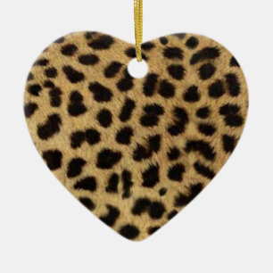 Tribal mode onista safari animal leopard print julgransprydnad keramik
