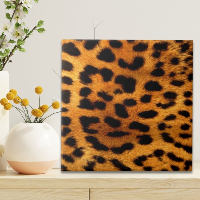 Tribal mode onista safari animal leopard print kakelplatta (tribal fashionista safari animal leopard print ceramic tile)