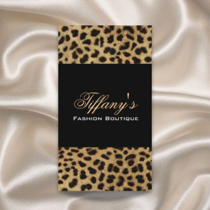 Tribal mode onista safari animal leopard print visitkort
