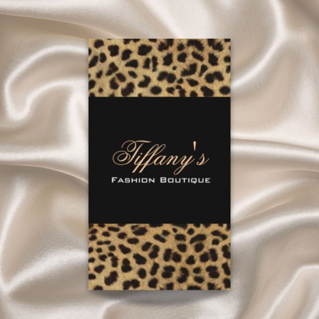 Tribal mode onista safari animal leopard print visitkort (tribal fashionista safari animal leopard print business card)