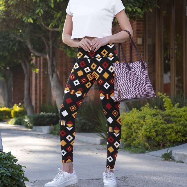 Tribal Monochrome Hexagon Leggings (Skapare uppladdad)