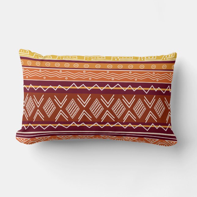 Tribal Mönster Mix 2 Pillow Lumbarkudde (Framsida)
