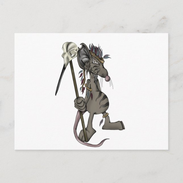 Tribal Mouse Vykort (Framsida)