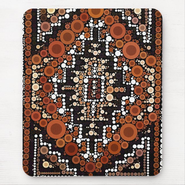 Tribal Native American Earth Tones Mosaic Musmatta (Framsidan)